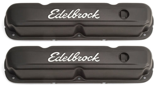 Edelbrock Signature Series Valve Covers - SBM Black