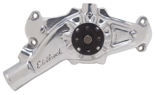 Edelbrock BBC Water Pump - Short- R/R- Polished