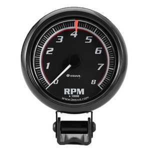 Equus 2-1/2" Mini Black Tachometer E6086