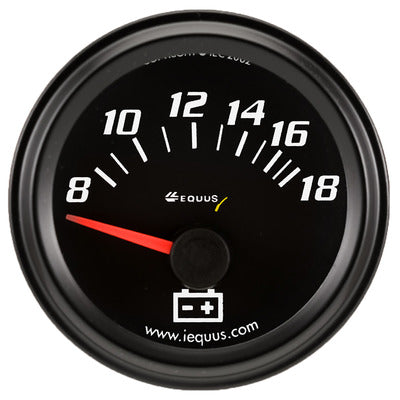 Equus 2" Black Voltmeter E6268