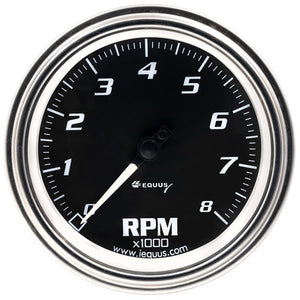 Equus 3-3/8" Chrome Tachometer E7068