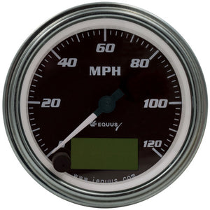 Equus 3-3/8" Chrome Electric Speedometer E7074