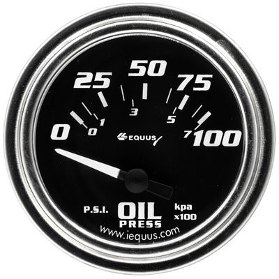 Equus 2" Chrome Electric Oil Pressure Gauge E7264