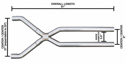 Pypes Universal X-Pipe Tunnel 2.5" XVF10