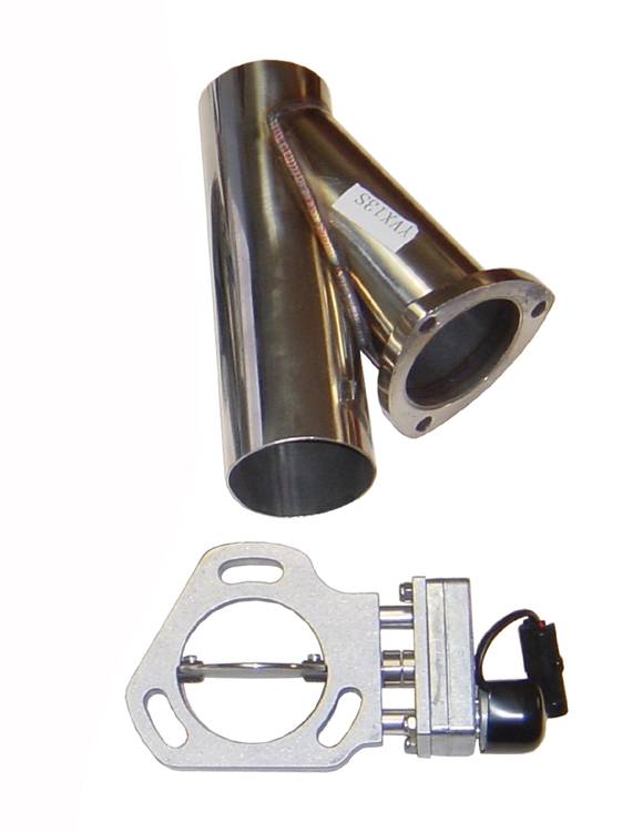 Pypes 3in Electric Exhaust Cutout Dump Single with Y Pipe HVE13K