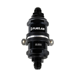Fuelab Fuel Filter In-Line 3in 10 Micron 6AN Chk Valve