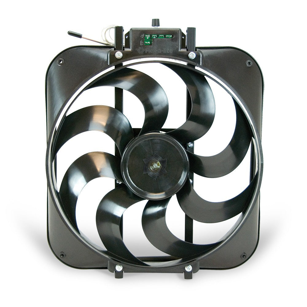 Flex-A-Lite Electric Cooling Fan 15in S-Blade w/Temp Control