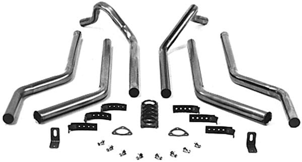 Flowtech Exhaust Exhaust System Dual Exhaust Header Back Kit - Super Street 51525FLT