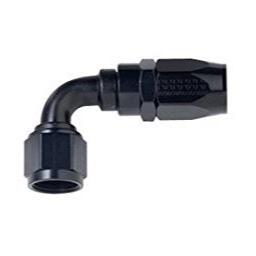 Fragola #4 x 90 Power Flow Hose End Black 109004-BL