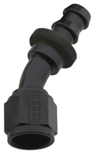 Fragola Hose Fitting #10 30-Degree Push Lock Black 203010-BL