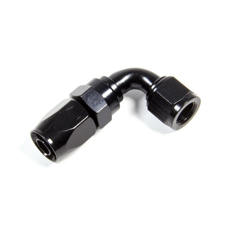 Fragola Hose Fitting #6 90-Degree to #8 Hose Black 229005-BL