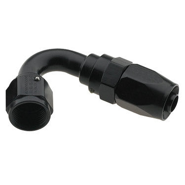 Fragola Hose Fitting #8 120-Degree to #6 Hose Black 231207-BL