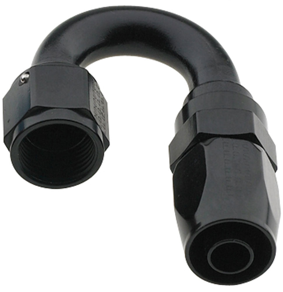 Fragola Hose Fitting #4 180-Degree Pro-Flow Black 231804-BL