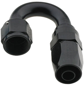 Fragola Hose Fitting #6 180-Degree Pro-Flow Black 231806-BL