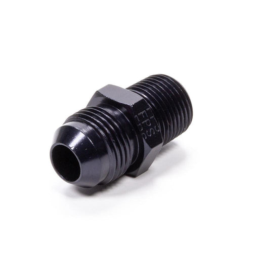 Fragola Straight Adapter Fitting #8 x 3/8 MPT Black 481608-BL