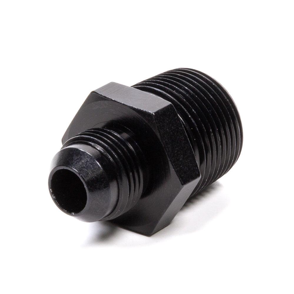 Fragola Straight Adapter Fitting #8 x 3/4 MPT Black 481617-BL