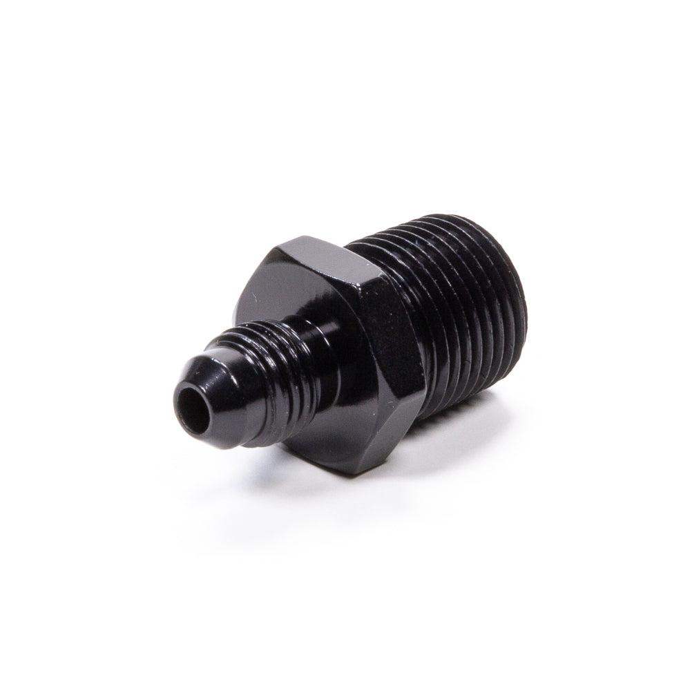 Fragola Straight Adapter Fitting #4 x 3/8 MPT Black 481644-BL