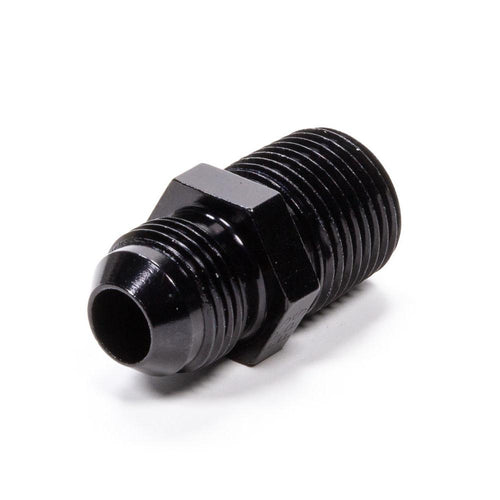 Fragola Straight Adapter Fitting #8 x 1/2 MPT Black 481688-BL