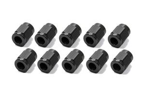 Fragola #3 Aluminum Tube  Nuts (10pk) Black 481803-BL-10