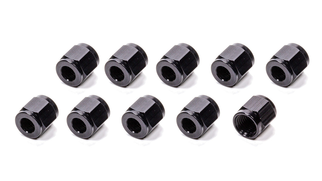 Fragola #4 Aluminum Tube  Nuts (10pk) Black 481804-BL-10