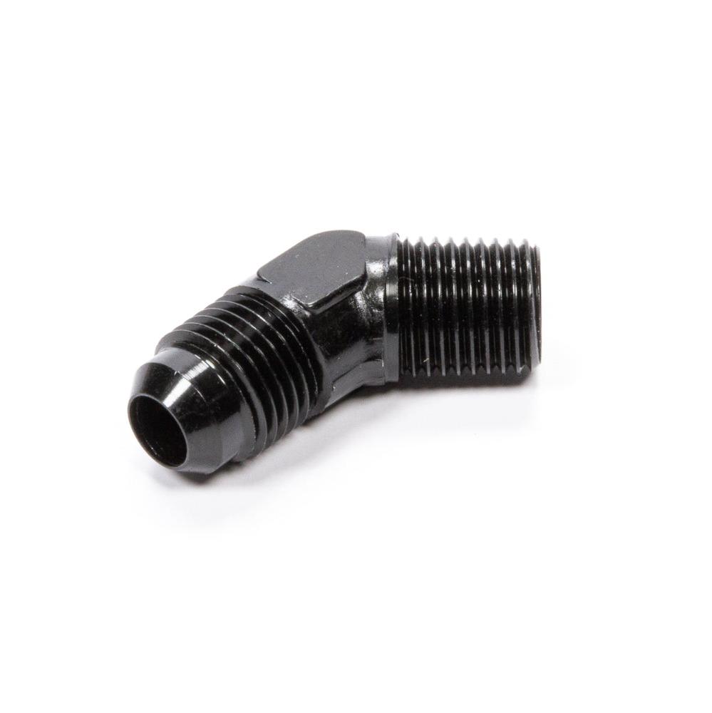 Fragola 45-Degree Adapter Fitting #4 x 1/8 MPT Black 482304-BL