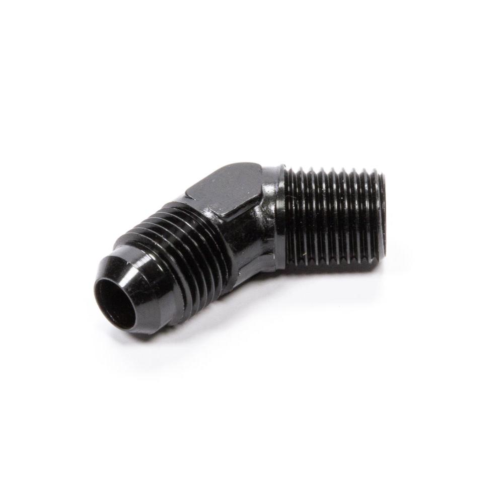 Fragola 45-Degree Adapter Fitting #8 x 1/4 MPT Black 482307-BL