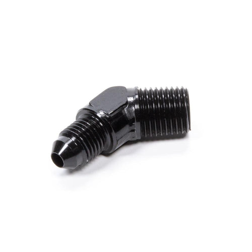 Fragola 45-Degree Adapter Fitting #4 x 1/4 MPT Black 482344-BL