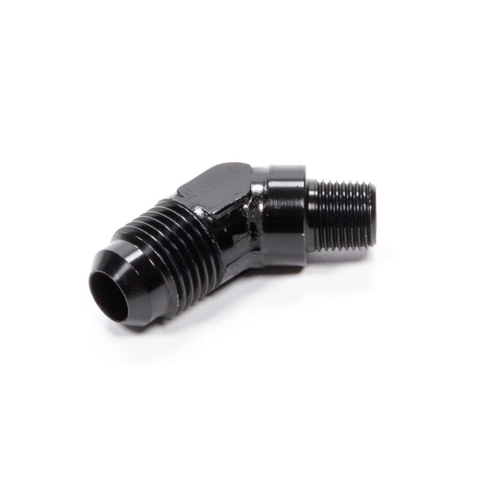 Fragola 45-Degree Adapter Fitting #6 x 1/8 MPT Black 482362-BL