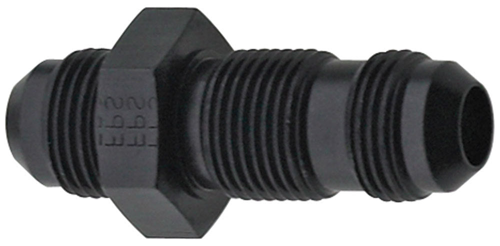 Fragola Straight Bulkhead Fitting #8 Black 483208-BL