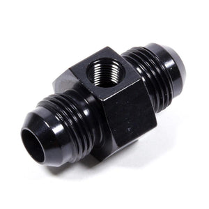 Fragola Inline Gauge Adapter #8 x #8 Male Black 495003-BL