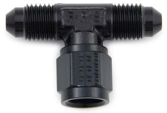 Fragola Fitting #8 Tee Female Swivel On Side Black 498204-BL