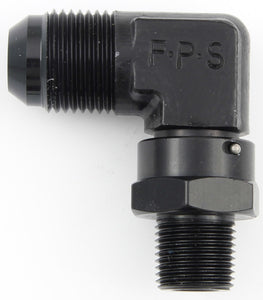 Fragola #4 x 1/8 MPT 90-Degree Swivel Adapter Black 499104-BL