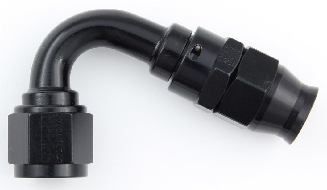 Fragola Hose Fitting #6 120-Degree PTFE Black 681206-BL