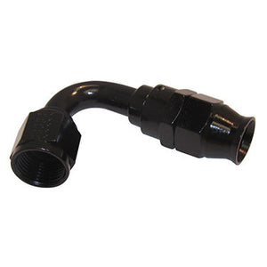 Fragola Hose Fitting #12 120-Degree PTFE Black 681212-BL