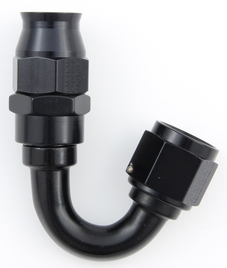 Fragola Hose Fitting #6 150-Degree PTFE Black 681506-BL