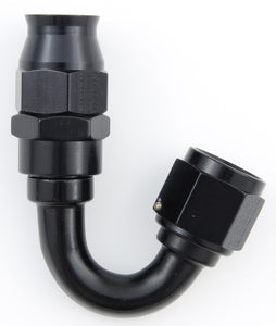 Fragola Hose Fitting #8 150-Degree PTFE Black 681508-BL