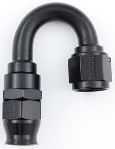 Fragola Hose Fitting #8 180-Degree PTFE Black 681808-BL