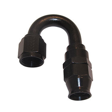 Fragola Hose Fitting #12 180-Degree PTFE Black 681812-BL