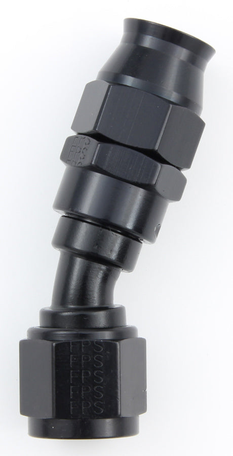 Fragola Hose Fitting #6 30-Degree PTFE Black 683006-BL