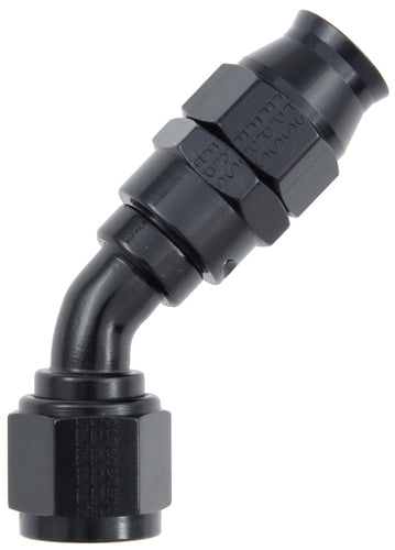 Fragola Hose Fitting #8 45-Degree PTFE Black 684508-BL