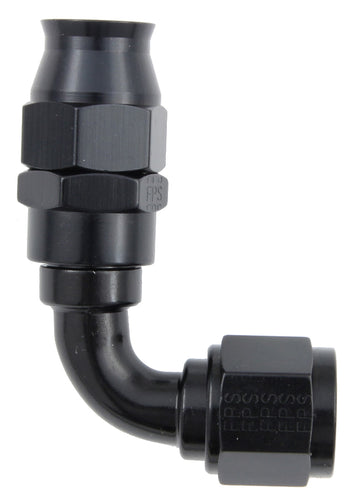 Fragola Hose Fitting #6 90-Degree PTFE Black 689006-BL