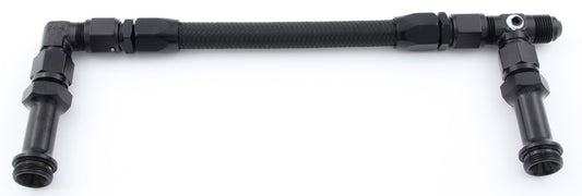 Fragola #8 Fuel Line Kit 7/8-20 Dual Inlet 4500 Black 930005-BL