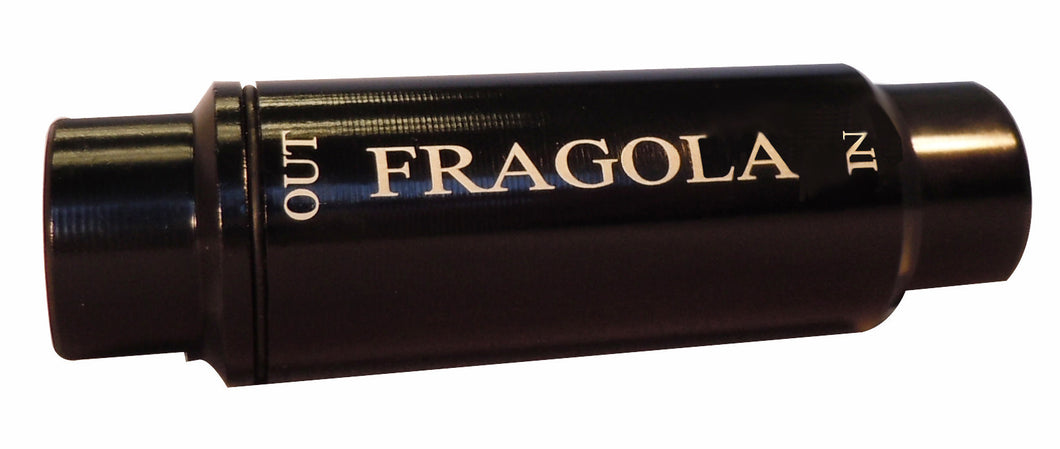 Fragola Fuel Filter w/40 Micron Element #6 In/Out Black 960001-BL