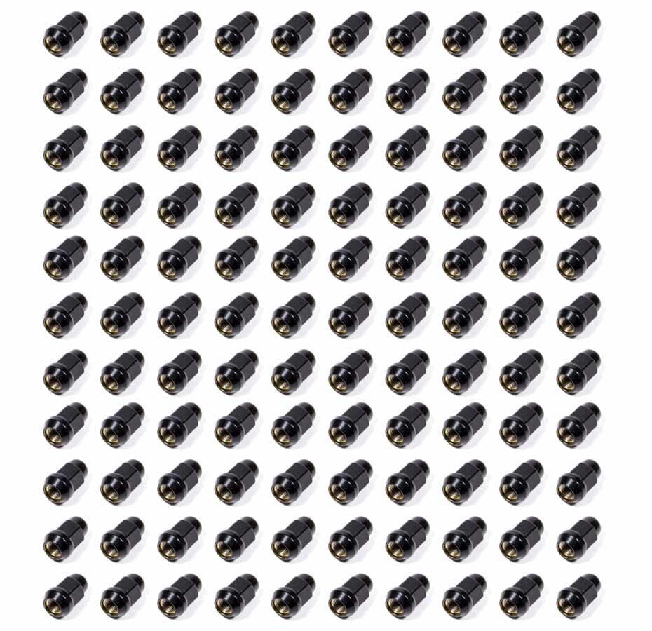 Gorilla Lug Nuts 1/2 Acorn Bulge 3/4" Hex Black (100pk) 41188BC