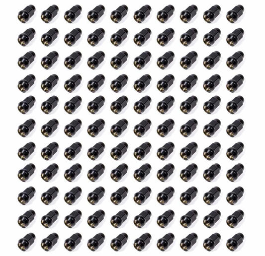 Gorilla Lug Nuts 1/2 Acorn Bulge 3/4" Hex Black (100pk) 41188BC