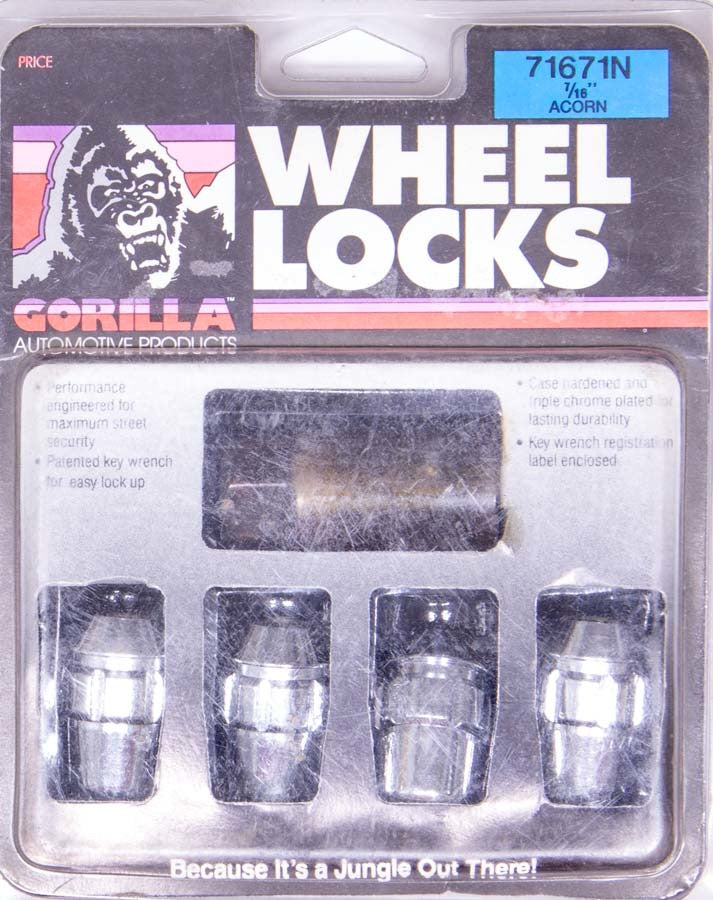 Gorilla Wheel Lock 7/16 Acorn (4pk) 71671N