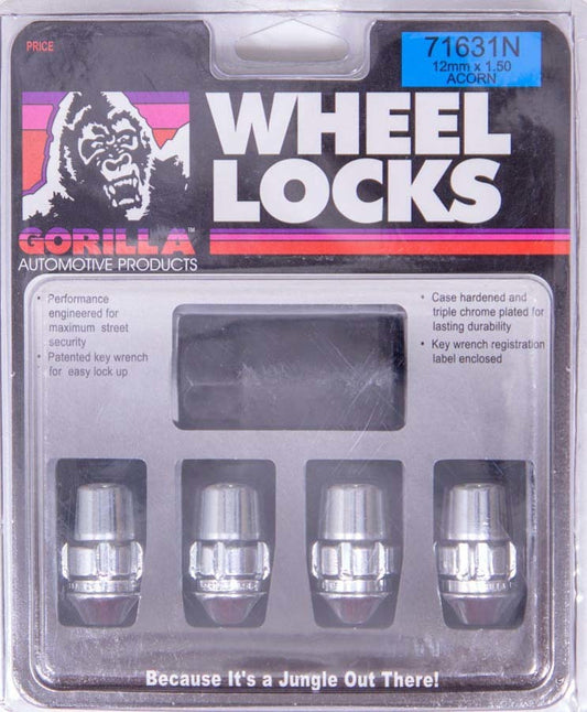 Gorilla Wheel Lock System 1/2" Acorn Black (20pk) 71683NBC