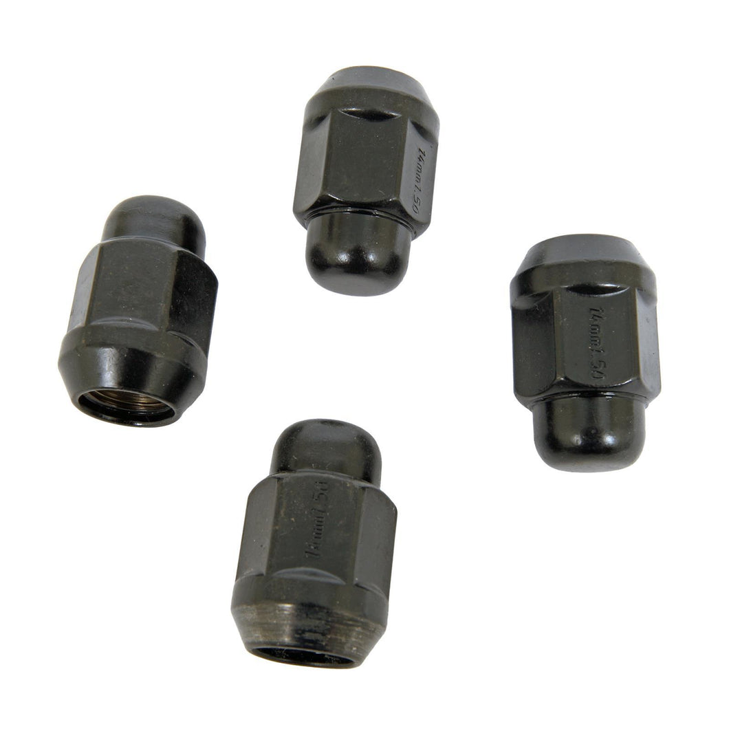 Gorilla Lug Nuts Acorn Bulge 14 x 1.5mm Black (4pk) 91147BCB