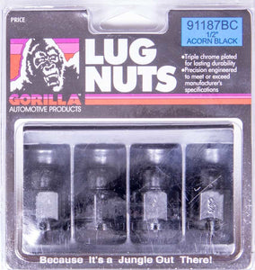 Gorilla Lug Nuts 1/2" Acorn Bulge Seat (4pk) 91187BC