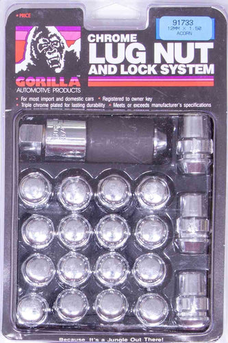 Gorilla Lug Nut and Lock System 14mm x 1.50 Acorn Bulge 91743